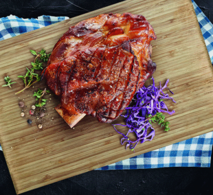 [2 for the price of 1] TULIP Grilled Knuckle of Pork with Rind 600 grams Ready to eat Crispy cooked Vacuum packed